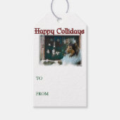 Rough Collie Christmas Geschenke Geschenkanhänger (Vorderseite)