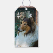 Rough Collie Christmas Geschenke Geschenkanhänger (Rückseite)
