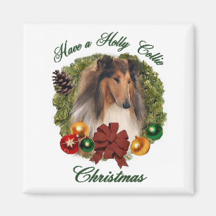 Rough Collie Christmas Geschenke Magnet