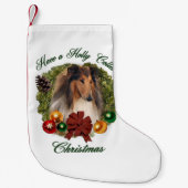 Rough Collie Christmas Kleiner Weihnachtsstrumpf (Vorderseite)