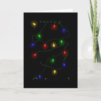 Rough Collie Christmas Lights Feiertagskarte