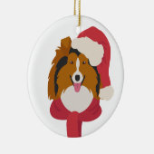 Rough Collie Christmas Ornament (Rechts)