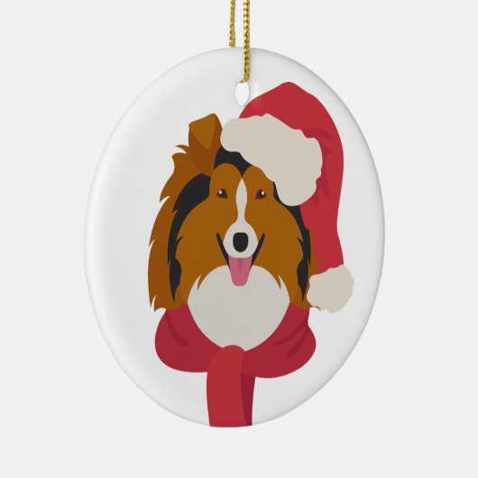 Rough Collie Christmas Ornament (Rechts)