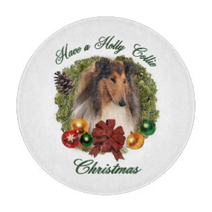 Rough Collie Christmas Schneidebrett