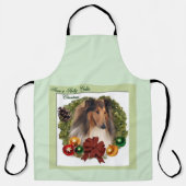 Rough Collie Christmas Schürze (Vorderseite)