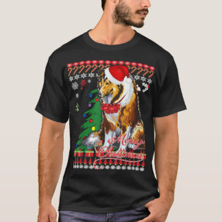 Rough Collie Christmas Sweater T-Shirt