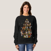 Rough Collie Christmas Tree Lights Sweater Dog Chr Sweatshirt (Vorne ganz)