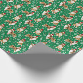 Rough Collie Christmas Wrapper Geschenkpapier (Ecke)