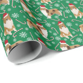 Rough Collie Christmas Wrapper Geschenkpapier (Rolleneckpunkt)