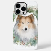 Rough Collie Christmas Wreath Case-Mate iPhone Hülle (Rückseite)