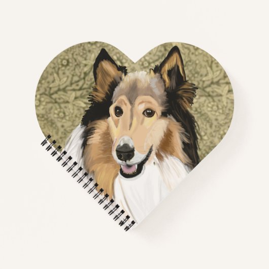 Rough Collie, Collie-Portrait, lang haarig Notizblock (Vorderseite)