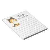 Rough Collie Dinge zu holen Notizblock (angewinkelt)