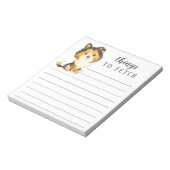 Rough Collie Dinge zu holen Notizblock (Rotiert)