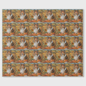 Rough Collie Dog Autumn Harvest Erntedank Geschenkpapier (Flach)