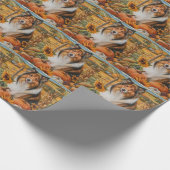 Rough Collie Dog Autumn Harvest Erntedank Geschenkpapier (Ecke)