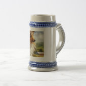 Rough Collie Dog Bierglas (VorderseiteRechts)