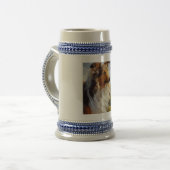 Rough Collie Dog Bierglas (Vorderseite Links)