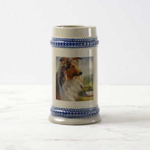 Rough Collie Dog Bierglas
