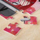 Rough Collie Dog Car mit Herzvalentiner Puzzle (Seite)