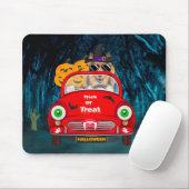 Rough Collie Dog Driving Car Beängstigend Hallowee Mousepad (Mit Mouse)