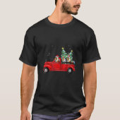 Rough Collie Dog Driving Xmas Truck Christmas Tree T-Shirt (Vorderseite)