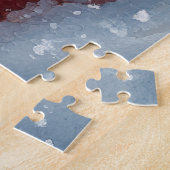 Rough Collie Dog in Sledge Let it Snow Christmas Puzzle (Seite)