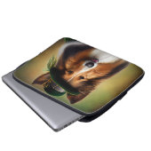 Rough Collie Dog in St. Patrick's Day Dress Laptopschutzhülle (Vorne Knopf)