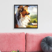 Rough Collie Dog Leinwanddruck (Insitu (Wohnzimmer))