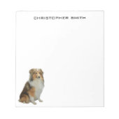 Rough Collie Dog Notizblock (Vorderseite)