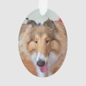 Rough Collie Dog Ornament (Rückseite)