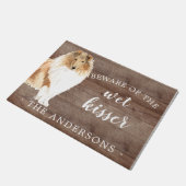 Rough Collie Dog Personalisiert Dog Mat Fußmatte (Schrägansicht)
