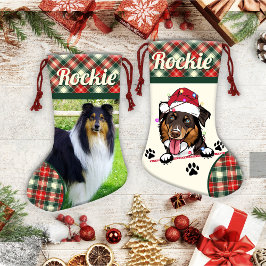 Rough Collie Dog Personalisiert Weihnachten Kleiner Weihnachtsstrumpf