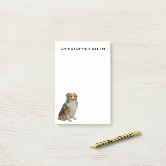 Rough Collie Dog Post-it Klebezettel (Auf Schreibtisch)