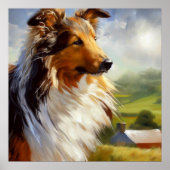 Rough Collie Dog Poster (Vorne)