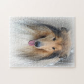 Rough Collie Dog Puzzle (Horizontal)