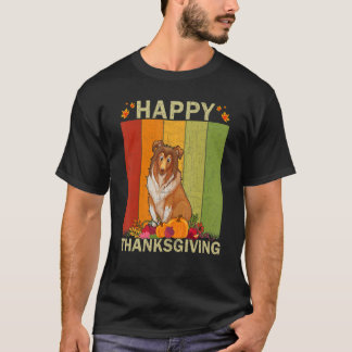 Rough Collie Dog Retro Graphic Family Matching als T-Shirt