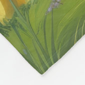 Rough Collie Dog Spring Flowers Malerei Fleecedecke (Ecke)