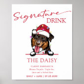 Rough Collie Dog Wedding Signature Drink Sign Poster (Vorne)