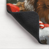 Rough Collie Dog Weihnachtsfest Mousepad (Ecke)