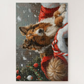 Rough Collie Dog Weihnachtsfest Puzzle (Vertikal)