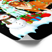 Rough Collie Dog Xmas Tree Lighting Rough Collie C Poster (Ecke)