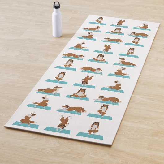 Rough Collie dog Yoga Mat Yogamatte (Beispiel)