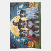 Rough Collie Dogs Pumpkin Halloween Funny Geschirrtuch (Vertikal)