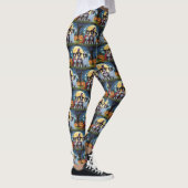 Rough Collie Dogs Pumpkin Halloween Funny Leggings (Rechts)