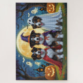Rough Collie Dogs Pumpkin Halloween Funny Puzzle (Vertikal)
