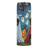 Rough Collie Dogs Pumpkin Halloween Funny Thermosbecher (Rückseite)