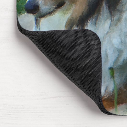 Rough Collie Geschenk der Kunst Mousepad (Ecke)