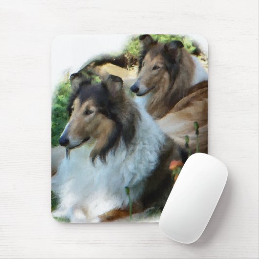 Rough Collie Geschenk der Kunst Mousepad (Mit Mouse)