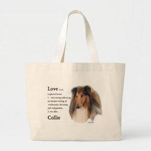 Rough Collie Geschenke Jumbo Stoffbeutel