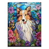 Rough Collie Glass Window Poster (Vorderseite)